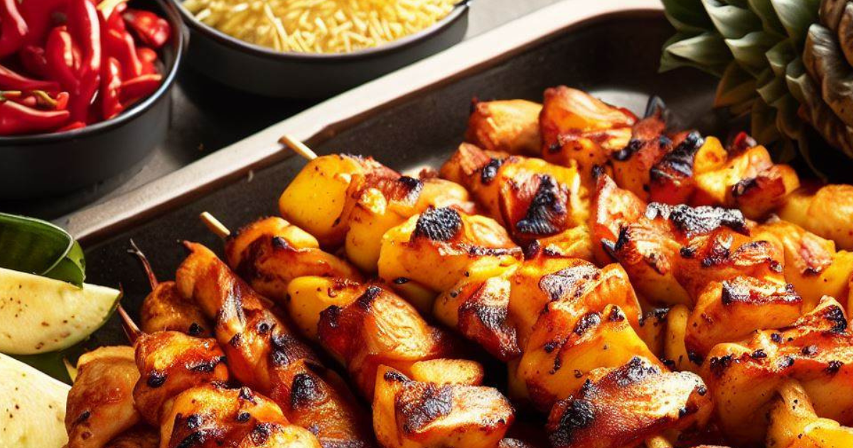 Spicy Grilled Pineapple Chicken Skewers